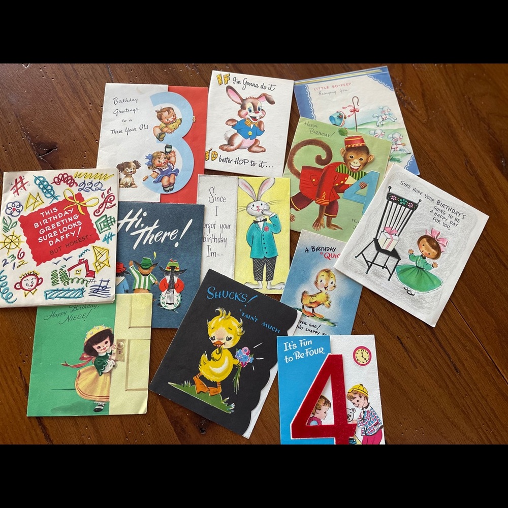 Vintage birthday cards